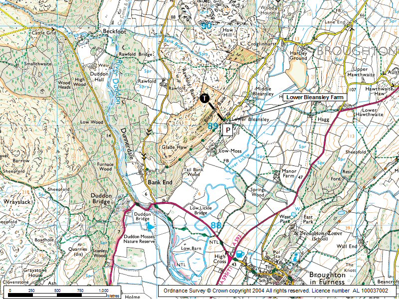 Bleansley Map
