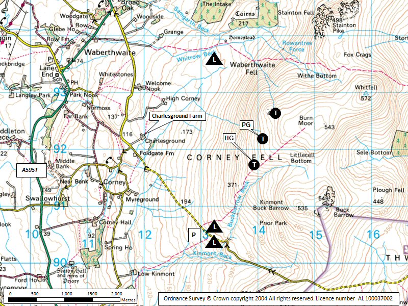 Corney Fell Map
